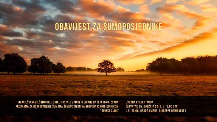 Obavijest za sumoposjednike 240118