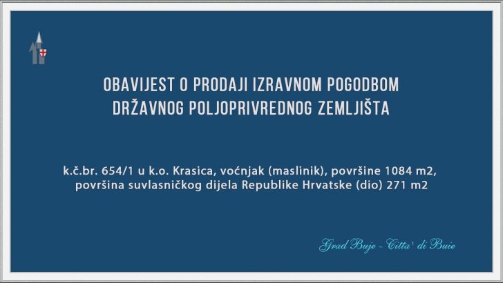 Obavijest zemljiste 14219