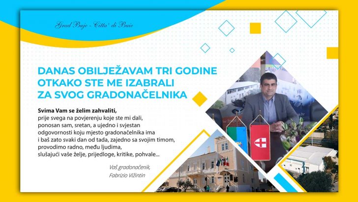Gradonacelnik Fabrizio Vizintin 3 godine