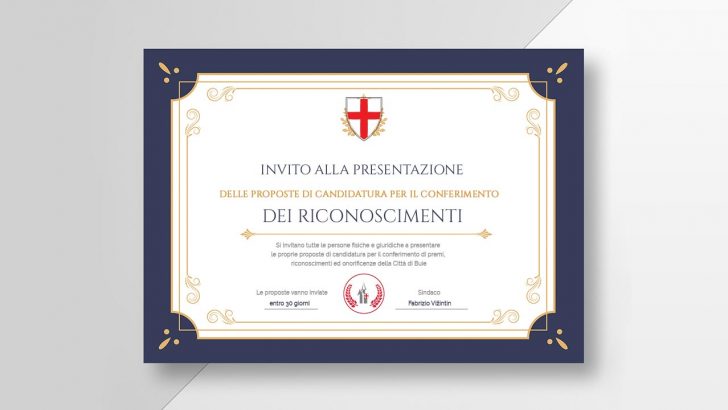 Invito proposte riconoscimenti