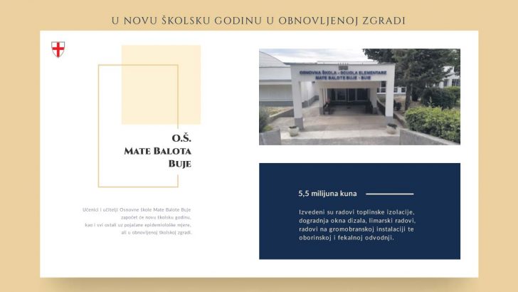 Obnovljena zgrada skole buje