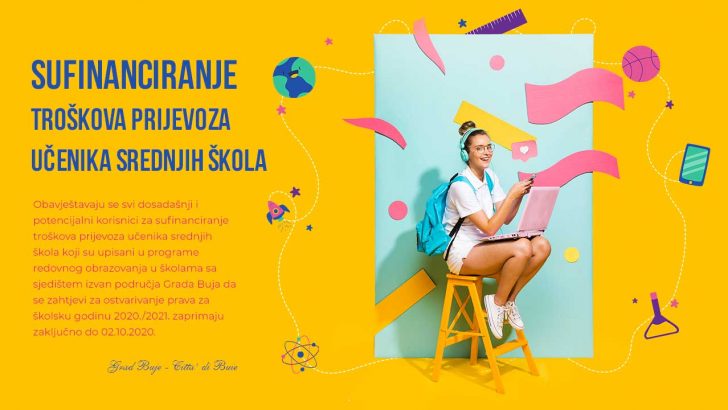 Sufinanciranje prijevoza ucenika buje 2021