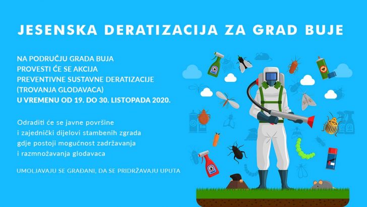 Jesenska deratizacija Grad Buje 2020