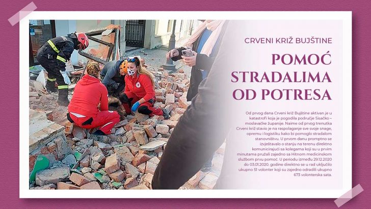 Aktivnosti Crvenog križa Bujštine u krizi potres – Petrinja, Glina, Sisak