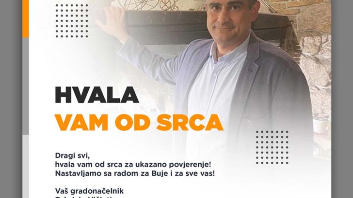 hvala vam od srca za ukazano povjerenje