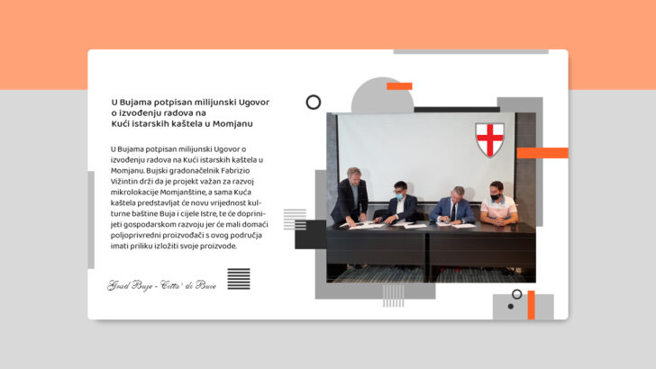 U Bujama potpisan milijunski Ugovor o izvođenju radova na Kući istarskih kaštela u Momjanu