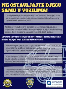 Izbjegnimo stradavanje djece u vozilima zbog dehidracije