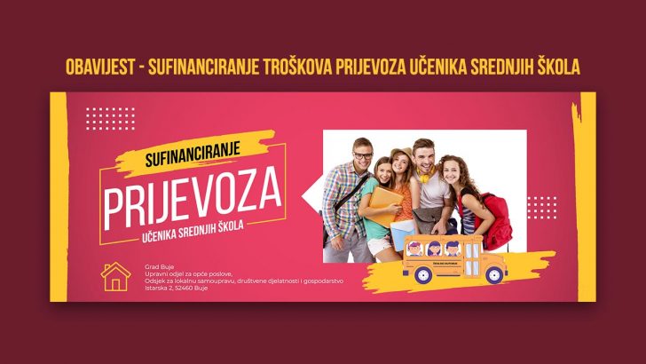 sufinanciranje troškova prijevoza učenika srednjih škola