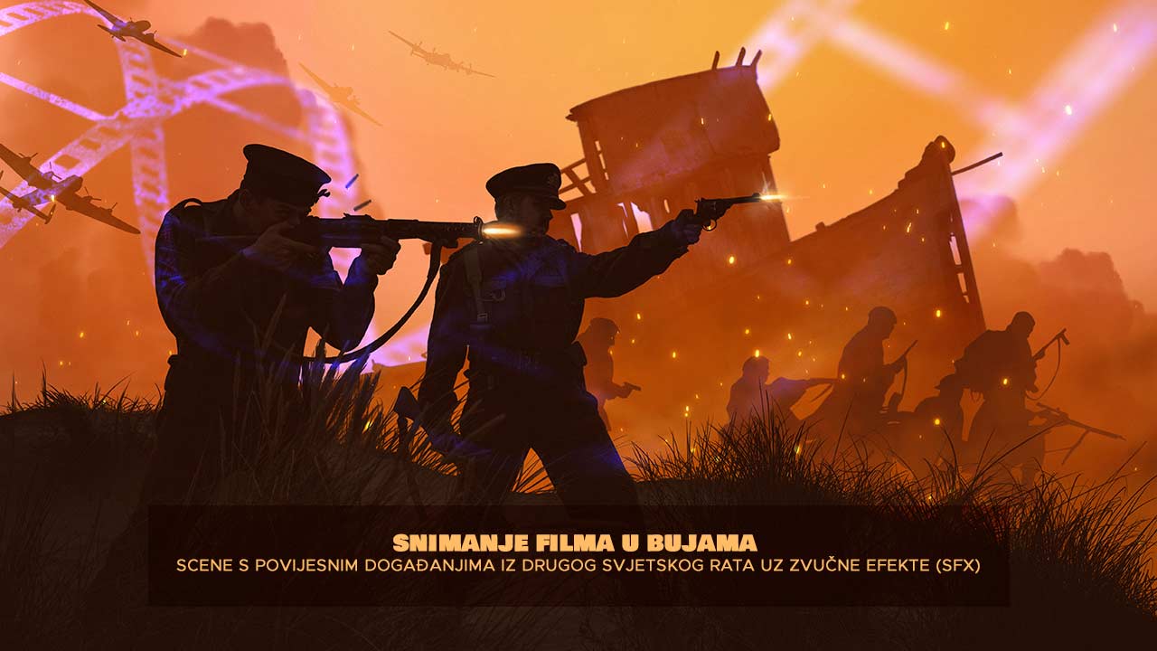MP filmska produkcija snima scene Drugog svjetskog rata s SFX efektima u Bujama, od 01.06. do 08.06.2023.