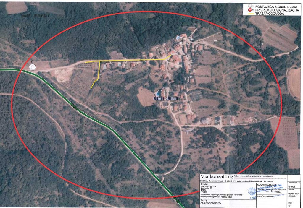 Obavijest – zatvaranje nerazvrstane ceste za naselje Bibali (Ž 5008-Bibali)