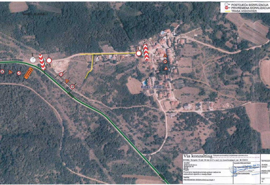 Obavijest – zatvaranje nerazvrstane ceste za naselje Bibali (Ž 5008-Bibali)