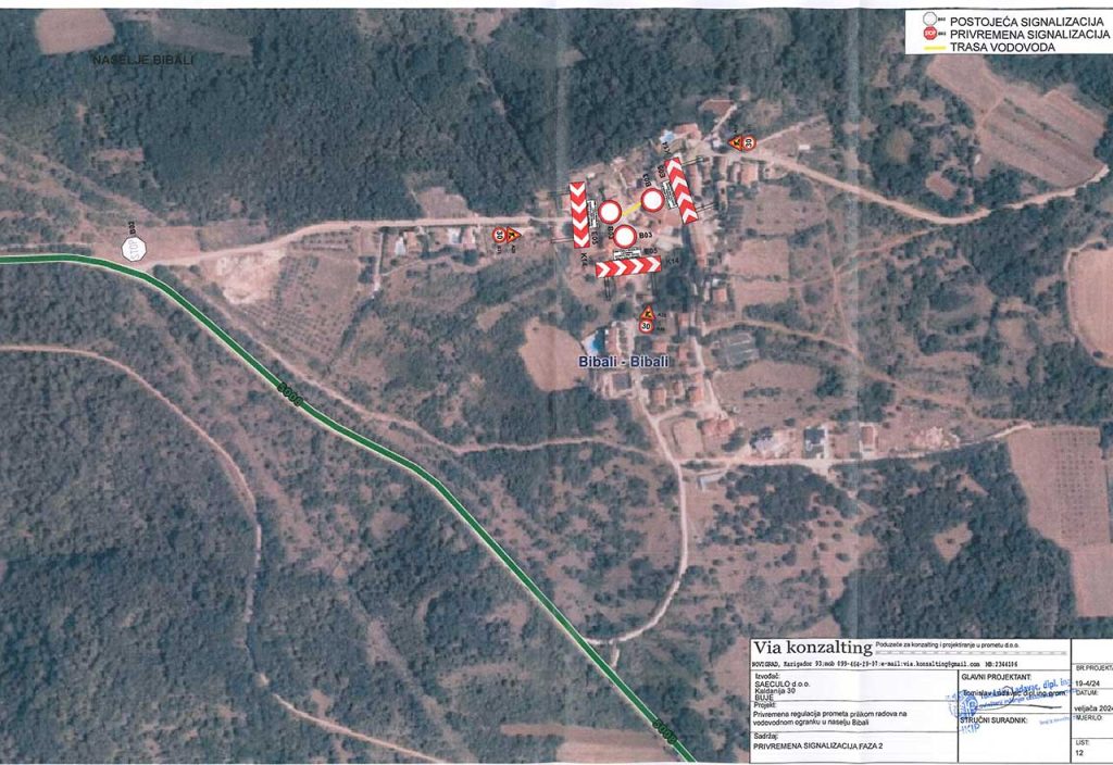 Obavijest – zatvaranje nerazvrstane ceste za naselje Bibali (Ž 5008-Bibali)