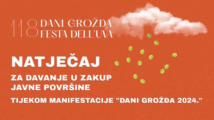 Natječaj za davanje u zakup javne površine tijekom manifestacije 