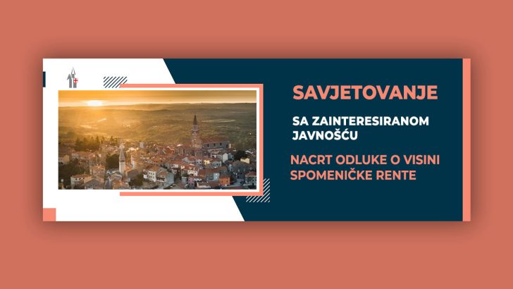 Savjetovanje sa zainteresiranom javnošću – Nacrt Odluke o visini spomeničke rente