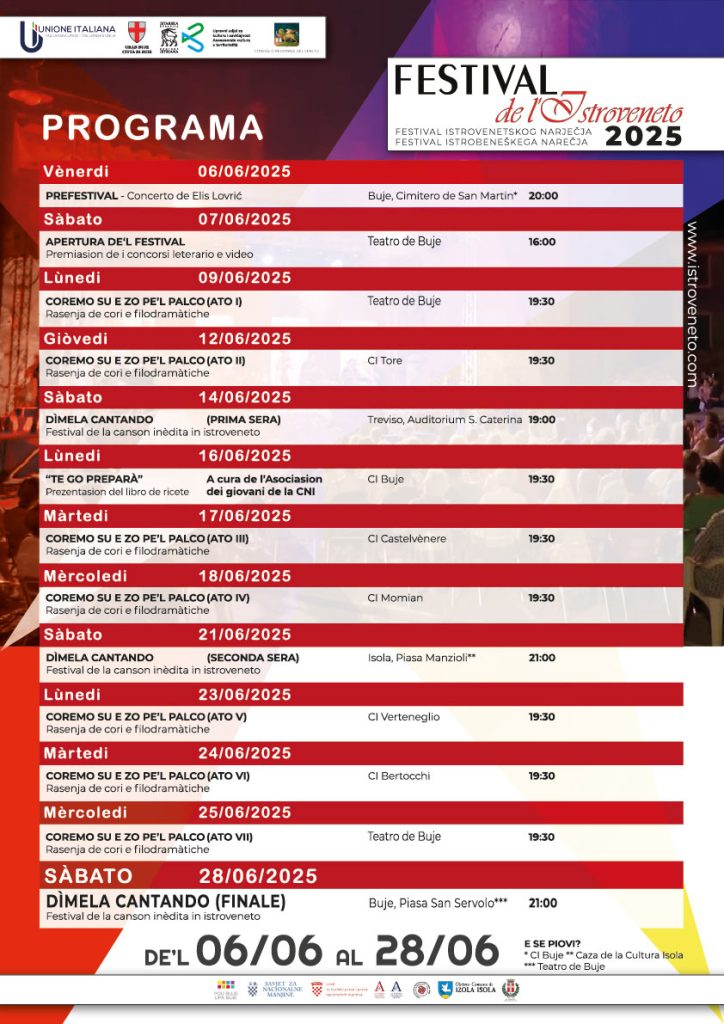 FESTIVAL DELL'ISTROVENETO - 14° izdanje, 6. - 28. lipanj 2025.