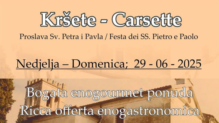 Kršete u znaku proslave Sv. Petra i Pavla – bogat program i dobra zabava u nedjelju 29. lipnja