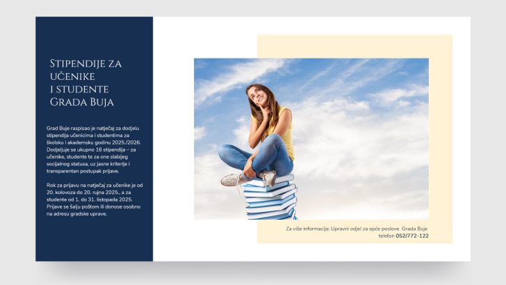 Stipendije za učenike i studente Grada Buja