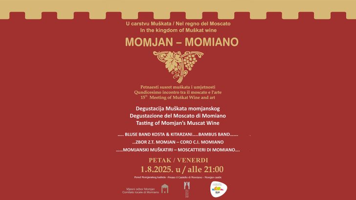 Susret muškata i umjetnosti u Momjanu 1. kolovoza