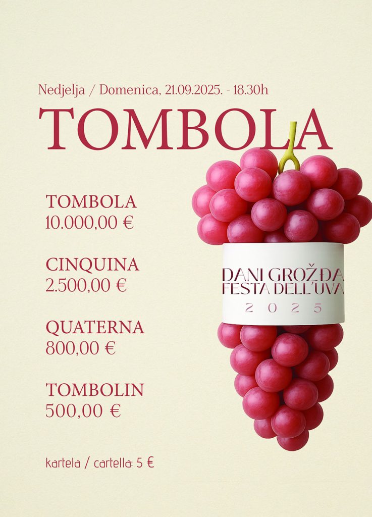 U Bujama se od petka 19. do nedjelje 21. rujna održavaju 119. Dani grožđa – poznata istarska fešta koja okuplja vino, glazbu, kulturu i ljude.
