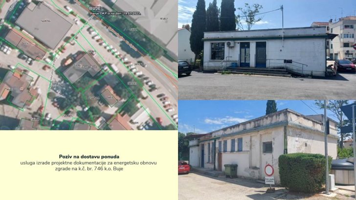 Poziv na dostavu ponuda – usluga izrade projektne dokumentacije za energetsku obnovu zgrade na k.č. br. 746 k.o. Buje