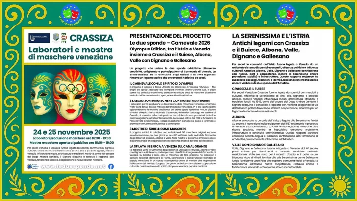 Najava događanja u organizaciji Zajednice Talijana