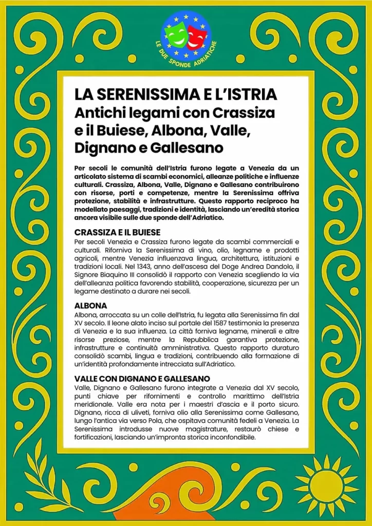 Najava događanja u organizaciji Zajednice Talijana