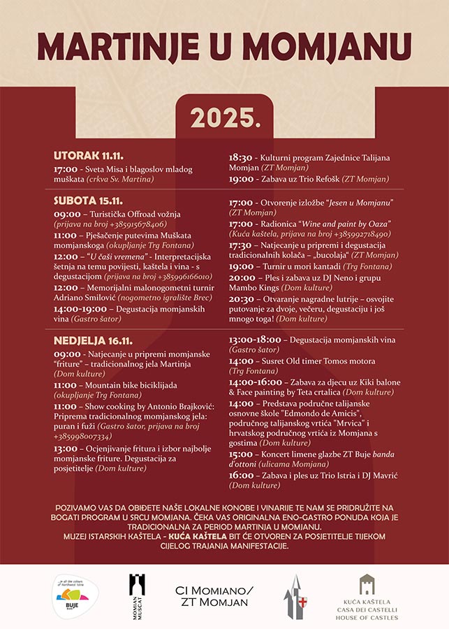 Martinje u Momjanu 2025. – Tradicija, vino i dobra zabava!