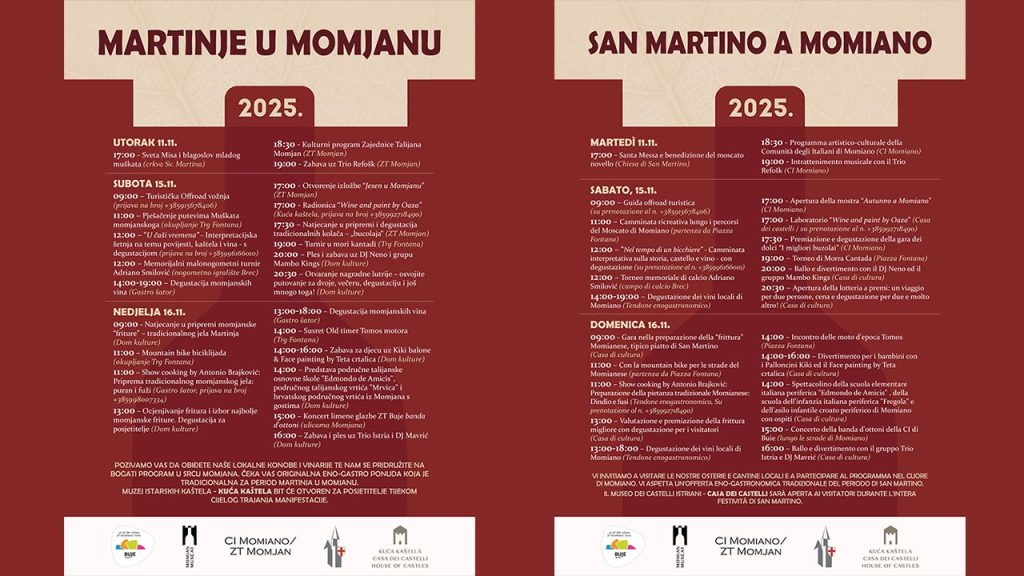 Martinje u Momjanu 2025. – Tradicija, vino i dobra zabava!