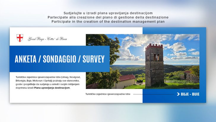 Anketa za sudjelovanje u izradi Plana upravljanja destinacijom sjeverozapadne Istre