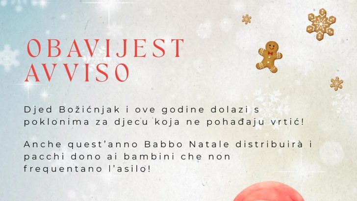 Prijave za poklone Djeda Božićnjaka za djecu koja ne pohađaju vrtić