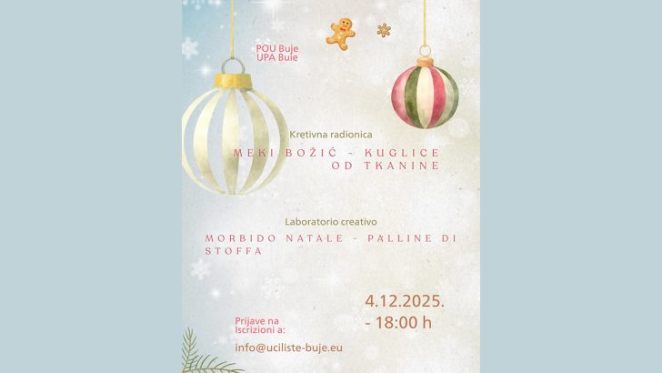 Meki Božić – kuglice od tkanine / Morbido Natale – palline di stoffa