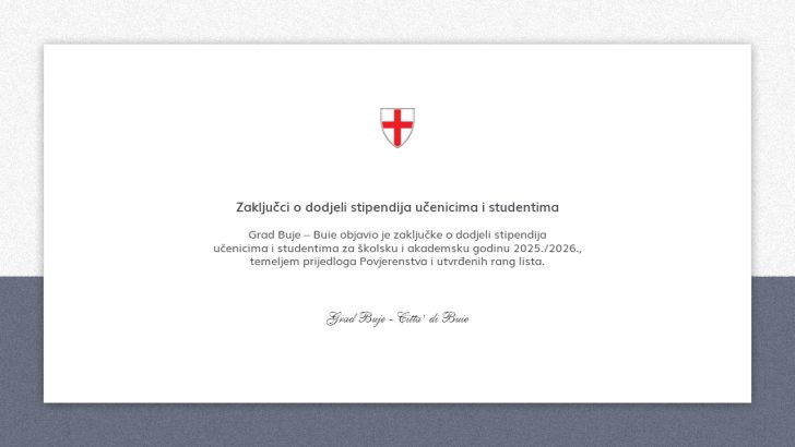 Zaključci o dodjeli stipendija 2025./2026.
