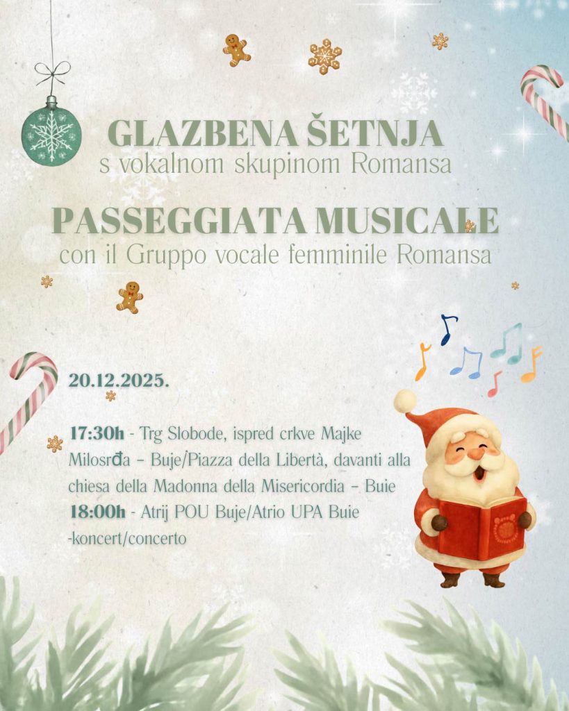 Tradicionalna božićna glazbena šetnja kroz grad – ŽVS Romansa