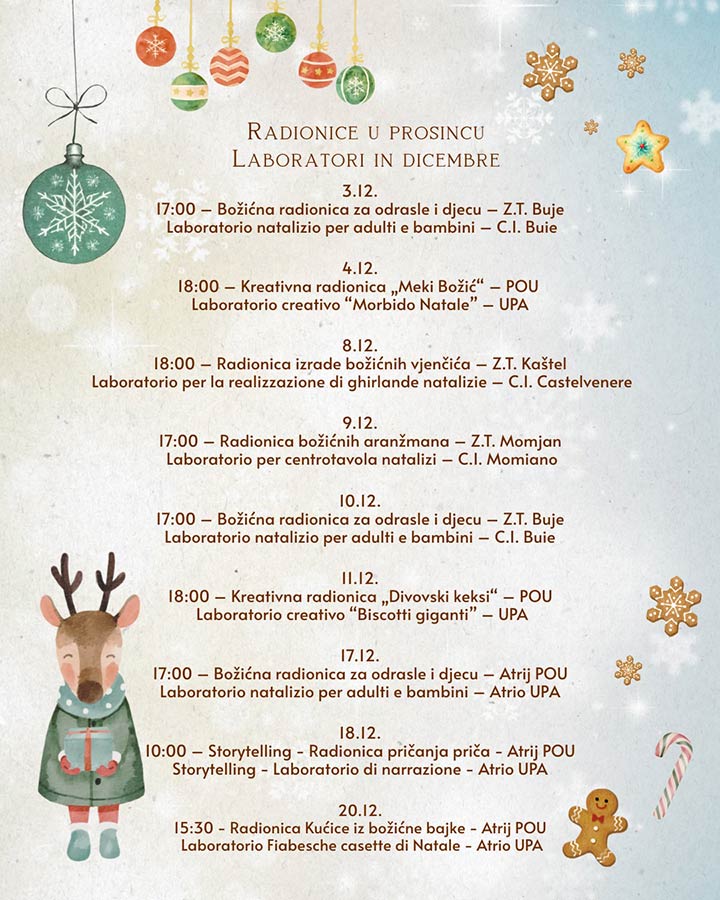 Božićne radionice u prosincu