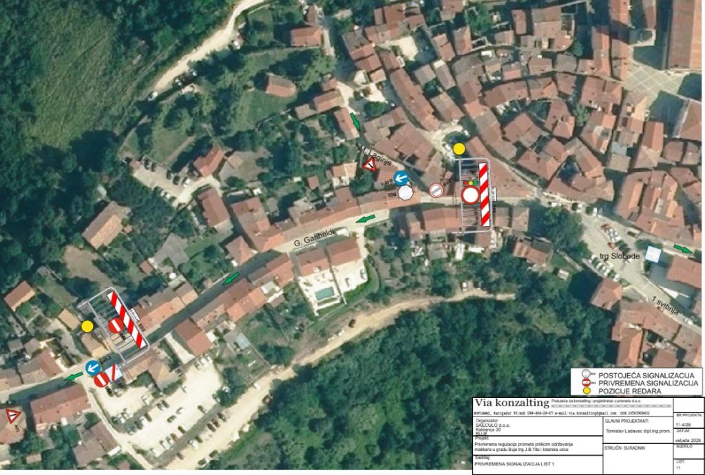 Obavijest – privremena regulacija prometa – 17.02.2026.