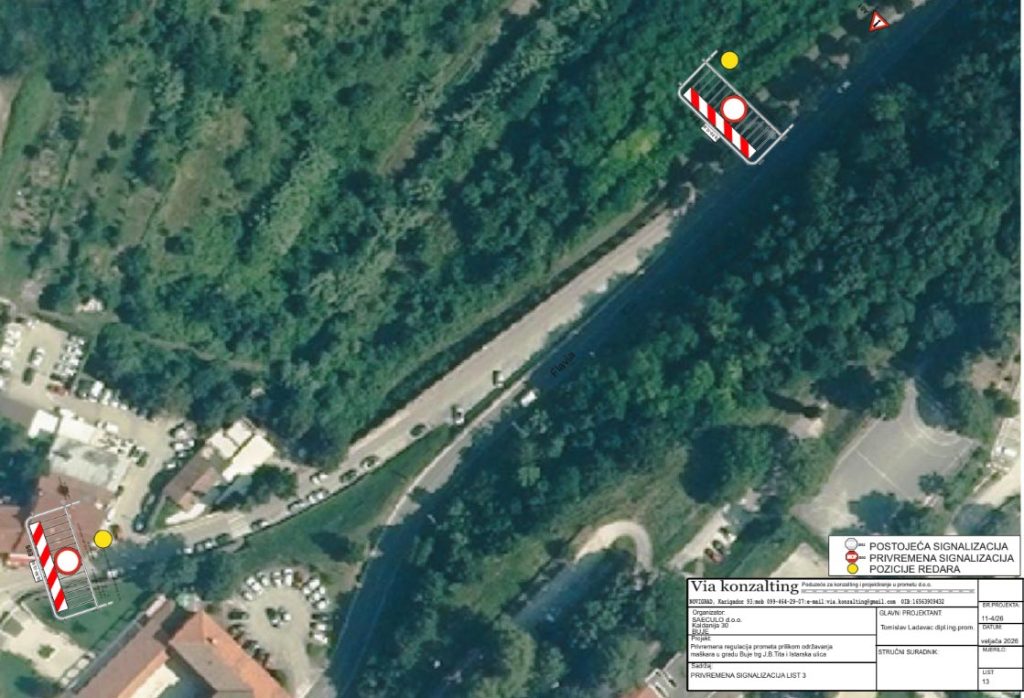 Obavijest – privremena regulacija prometa – 17.02.2026.