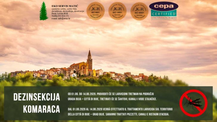 Obavijest o dezinsekciji komaraca