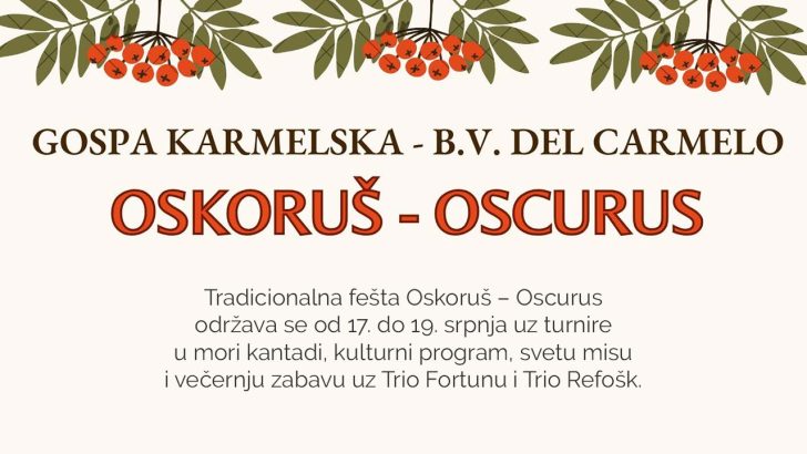 Oskoruš ovog vikenda slavi svoju tradicionalnu feštu