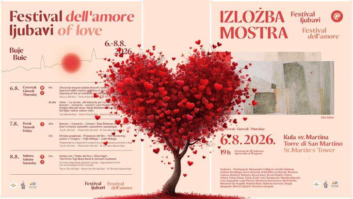 Festival ljubavi u Bujama od 6. do 8. kolovoza / Festival dell’amore a Buie dal 6 all’8 agosto