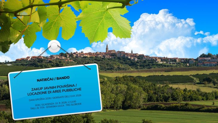 Natječaj za zakup javnih površina – Dani grožđa 2026.